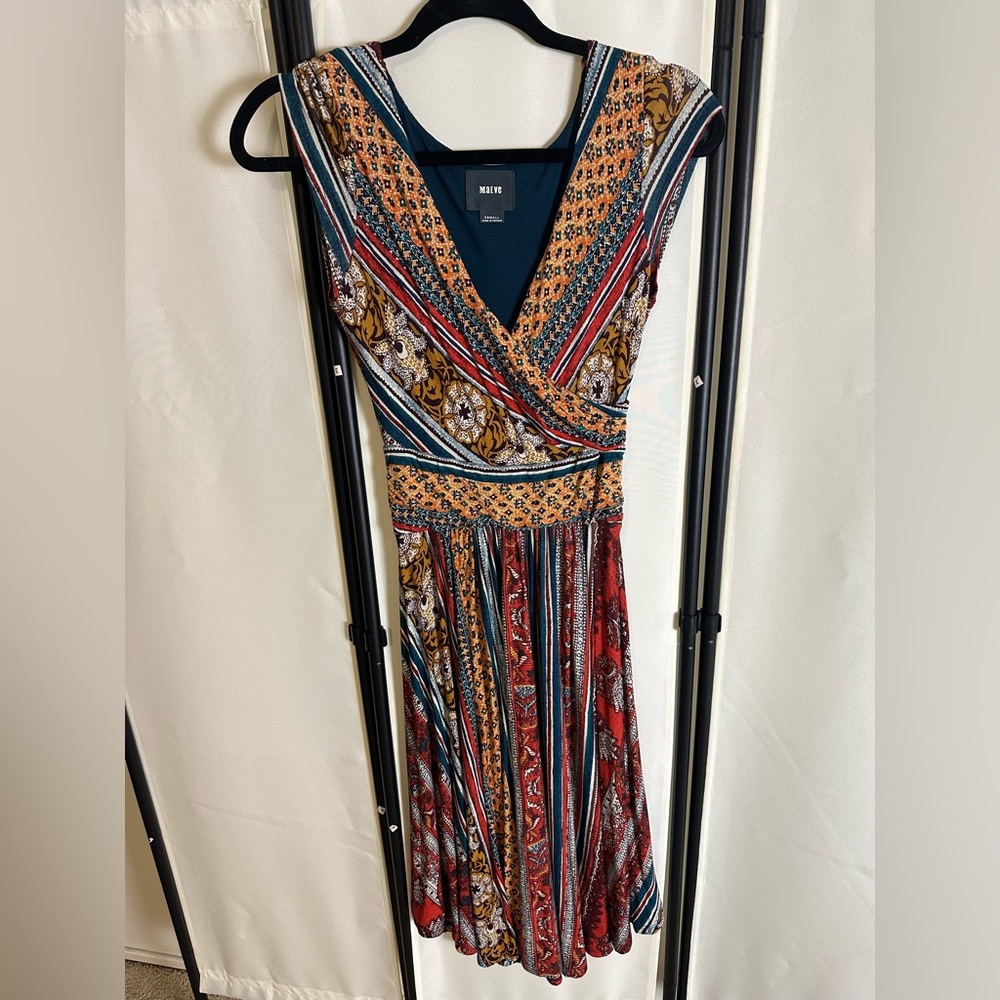 Anthropologie Fall Rouched Waist Dress ❤️ - Picture 3 of 5